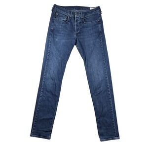Rag & Bone Fit 2 Slim Jeans Bayview Dark Wash Men 29x32 Button Fly Premium Demin